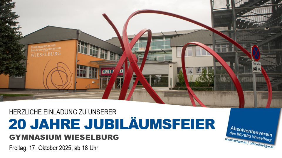 AVBGW Einladung Flyer 20 Jahre Jubiläumsfeier 17. Oktober 2025
